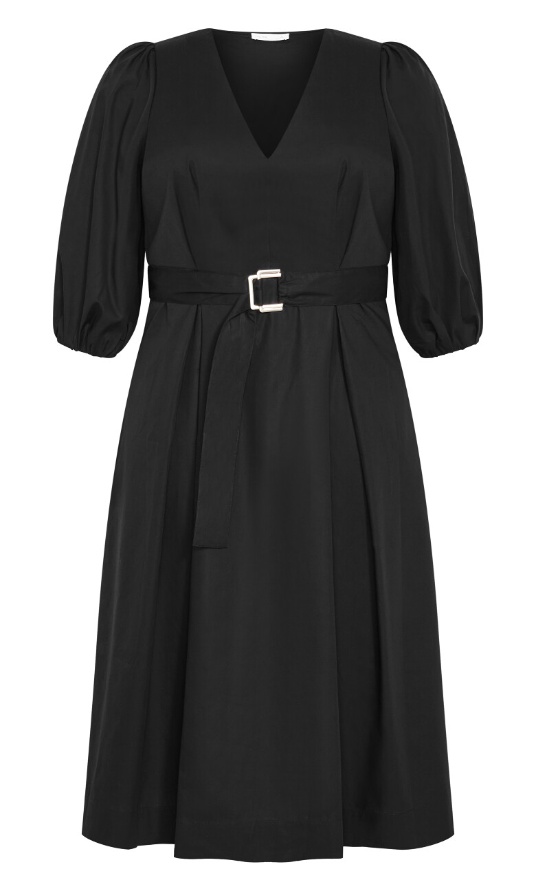 Kaiya V Neck Dress - black