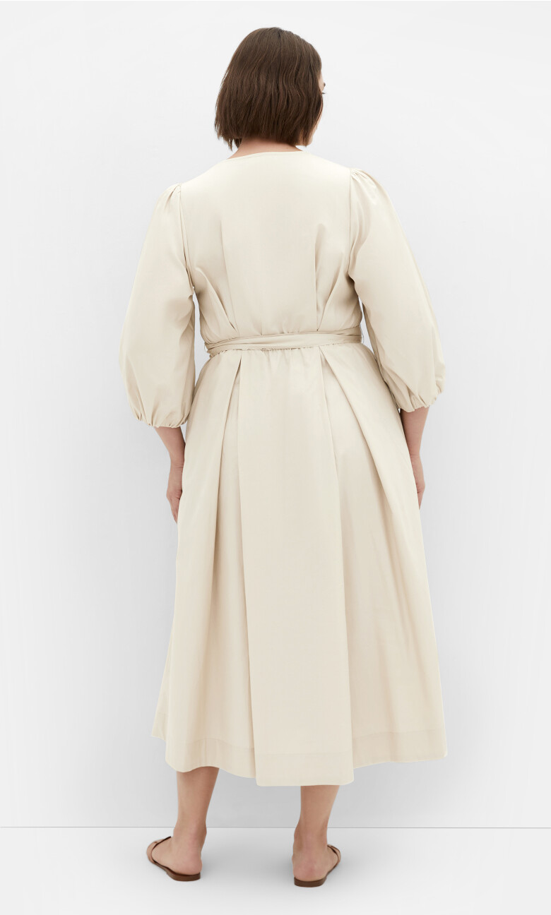 Kaiya V Neck Dress - taupe