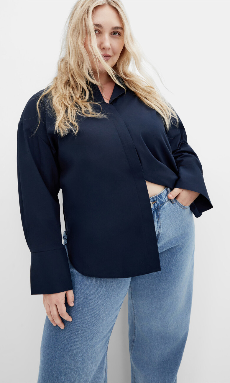 Plus Size Elise Shirt - navy