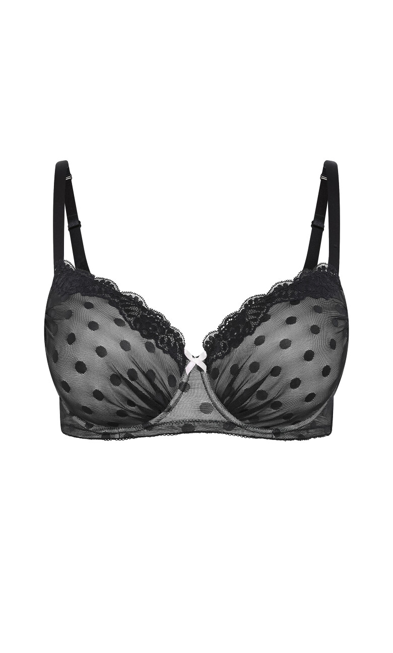 Fifi Dobby Spot Contour Bra - black