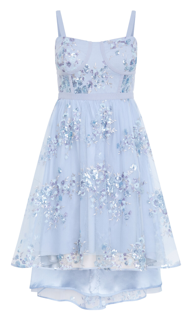 Ambrosia Strapless Tulle Dress - baby blue