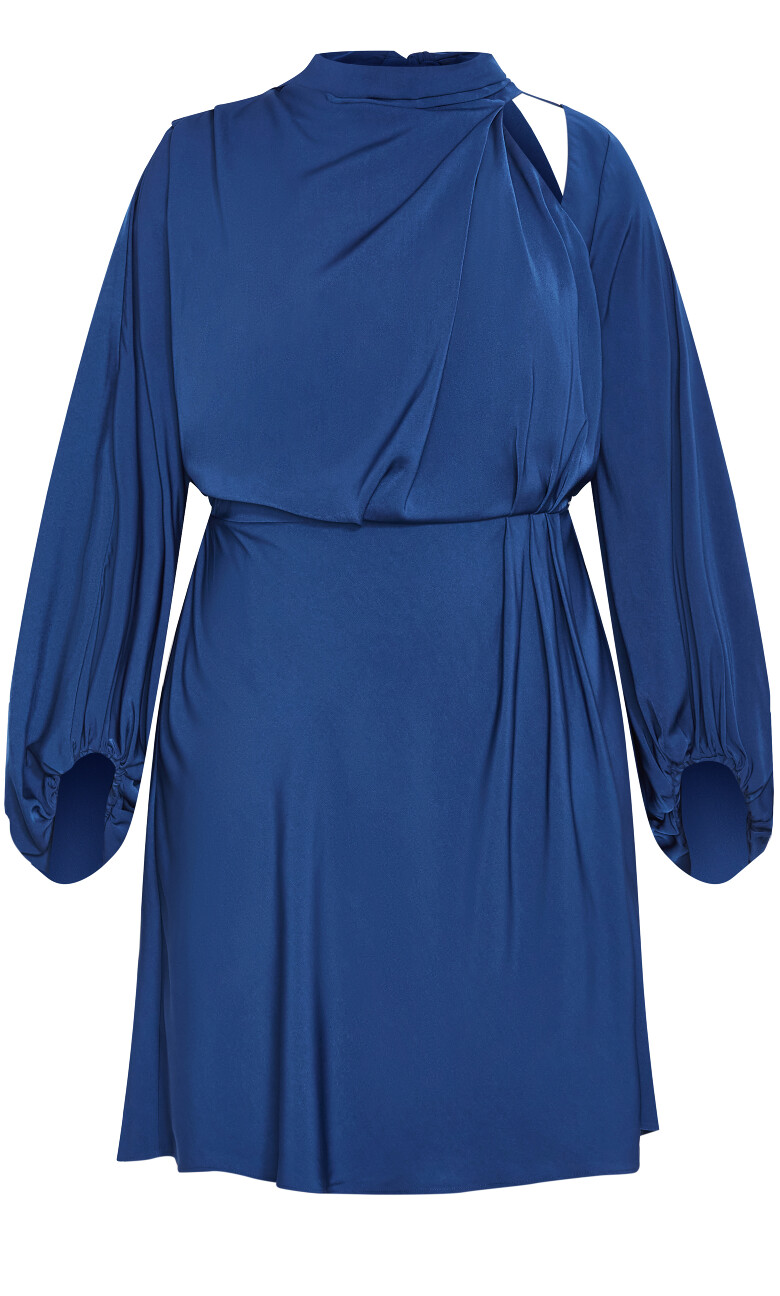 Jaylee Halter Neck Mini Dress - deep ocean