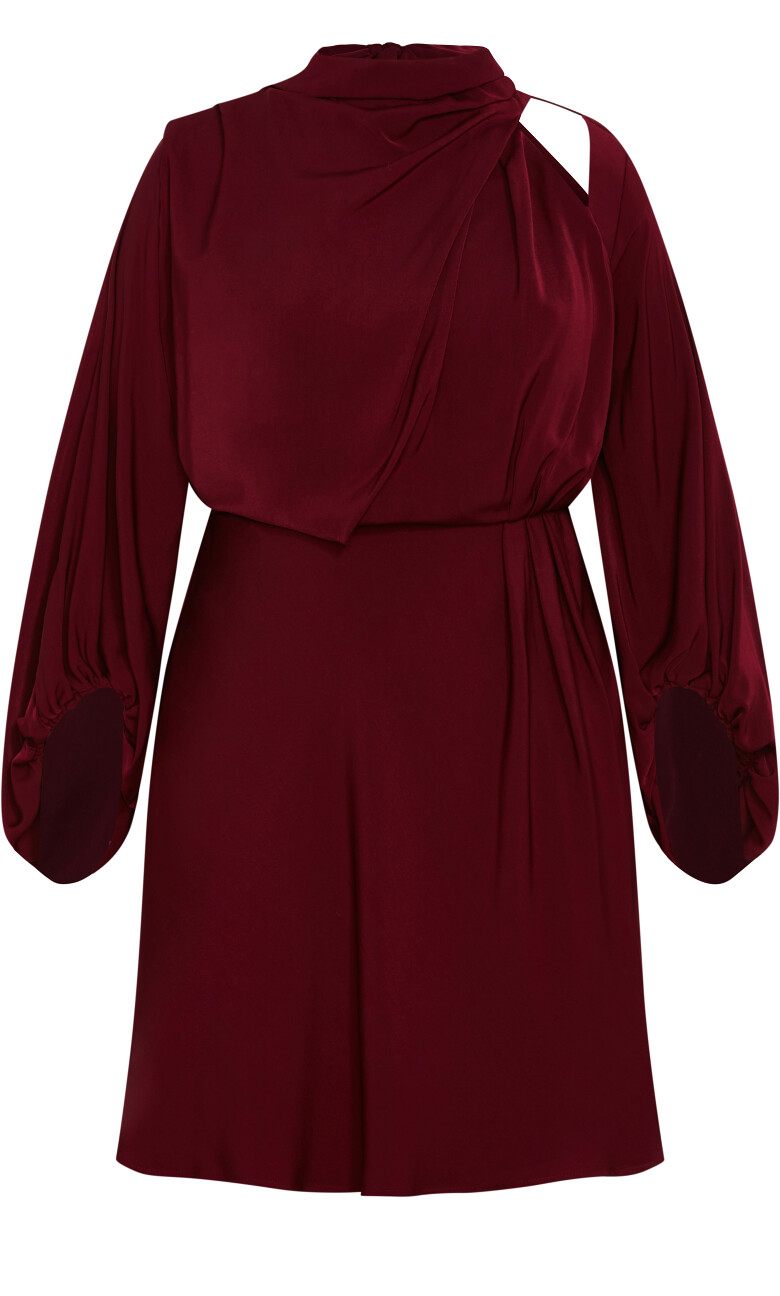 Jaylee Halter Neck Mini Dress - plum