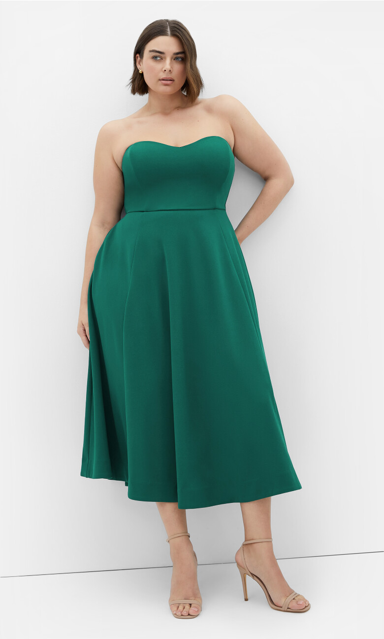 Plus Size Dress Sweet Flare - Sea Green