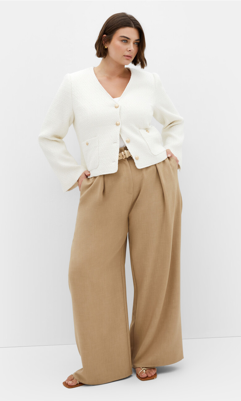 Plus Size Annabelle Jacket - Cream