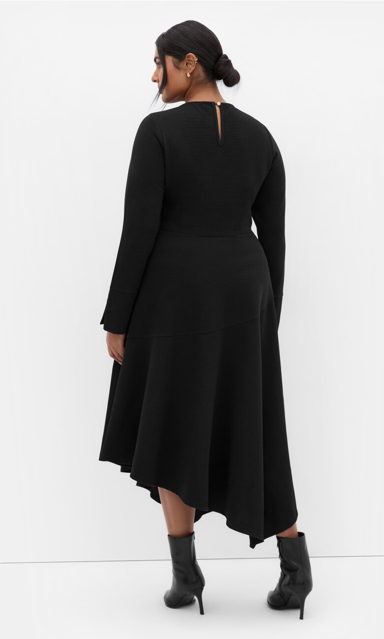 Pia Knit Midi Dress - black