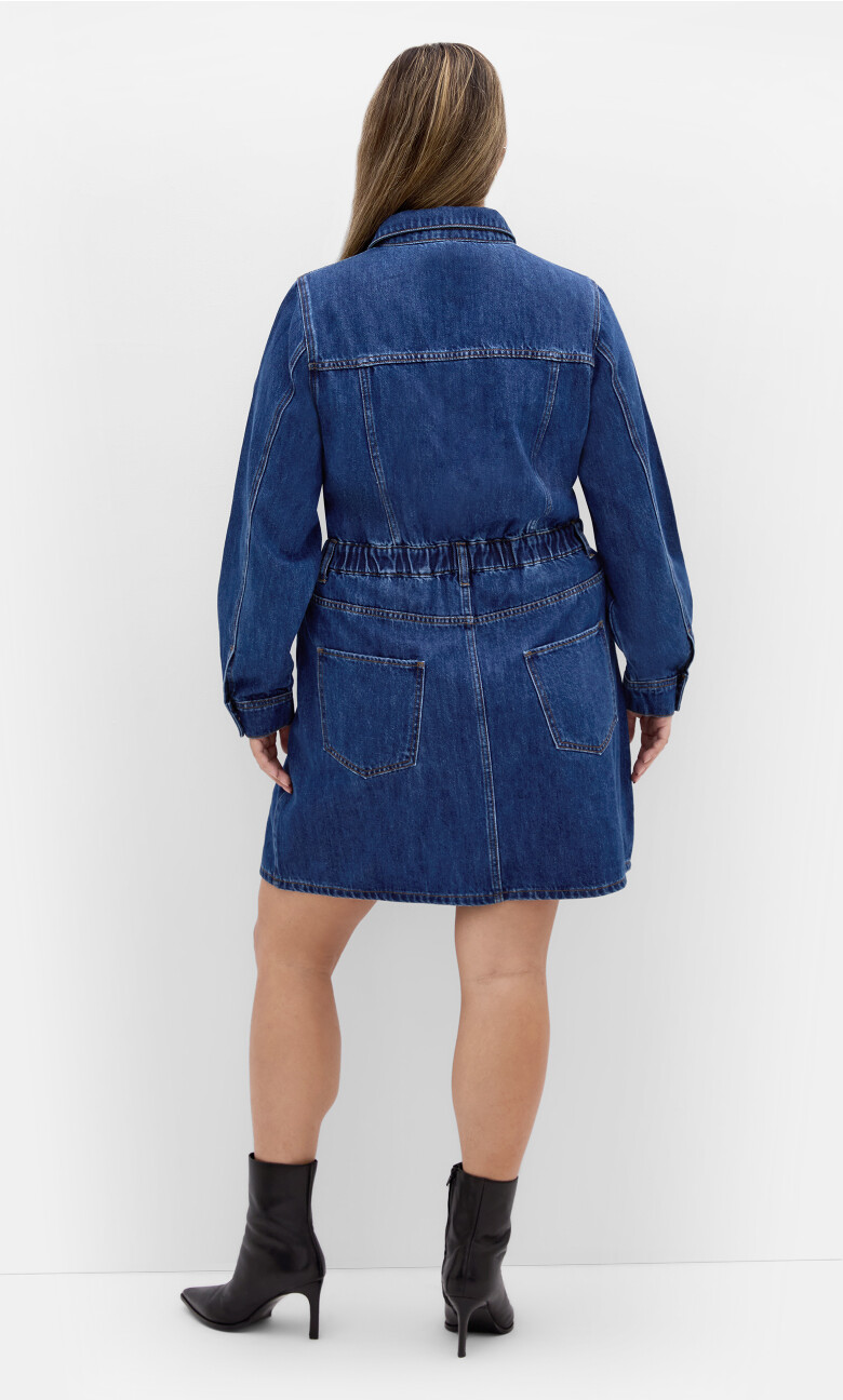 Liora Denim Mini Dress - dark wash