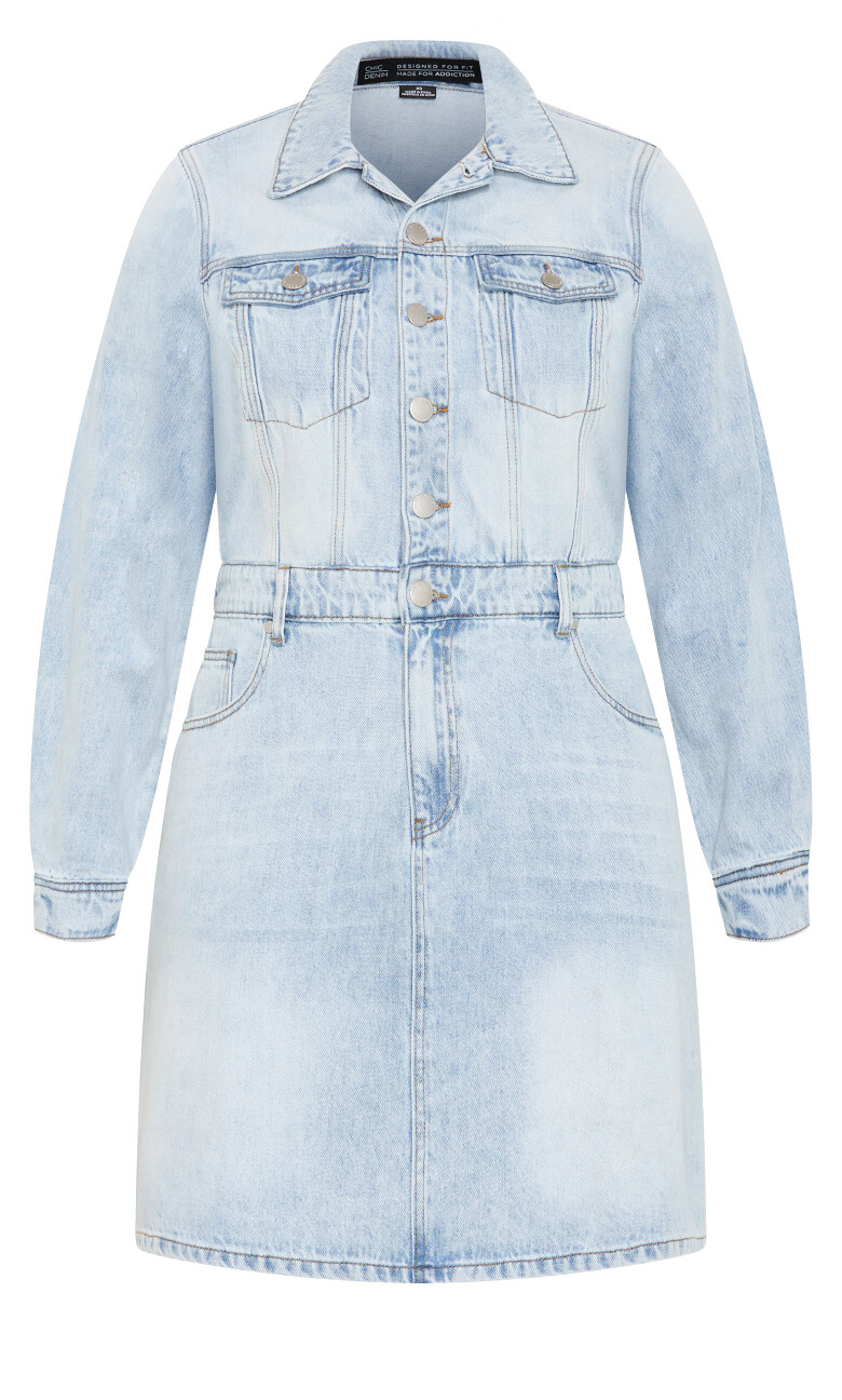 Liora Denim Mini Dress - light wash