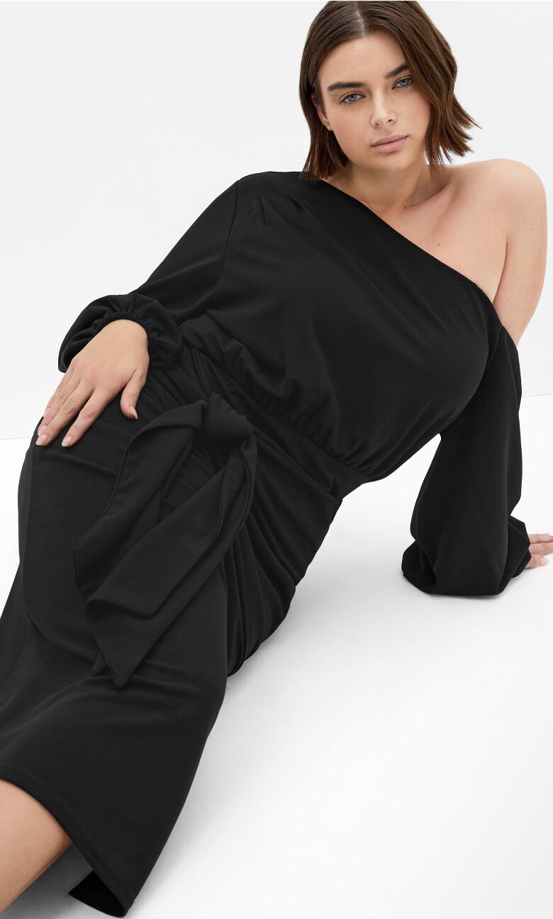 Plus Size Dress Alysia Midi - Black