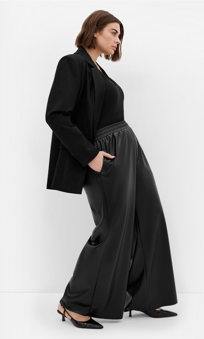 Plus Size Paxton Faux Leather Pant - Black