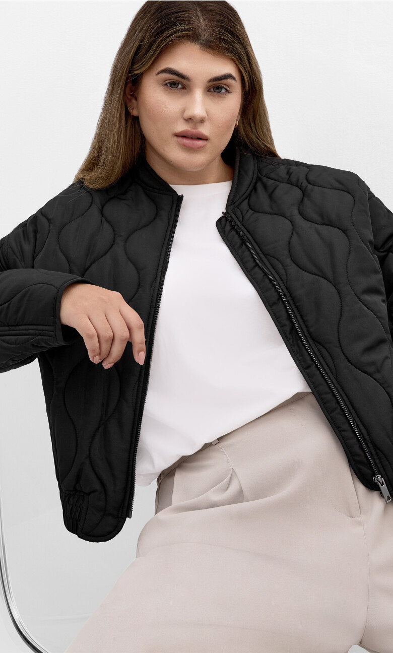 Leah Puffer Jacket - black