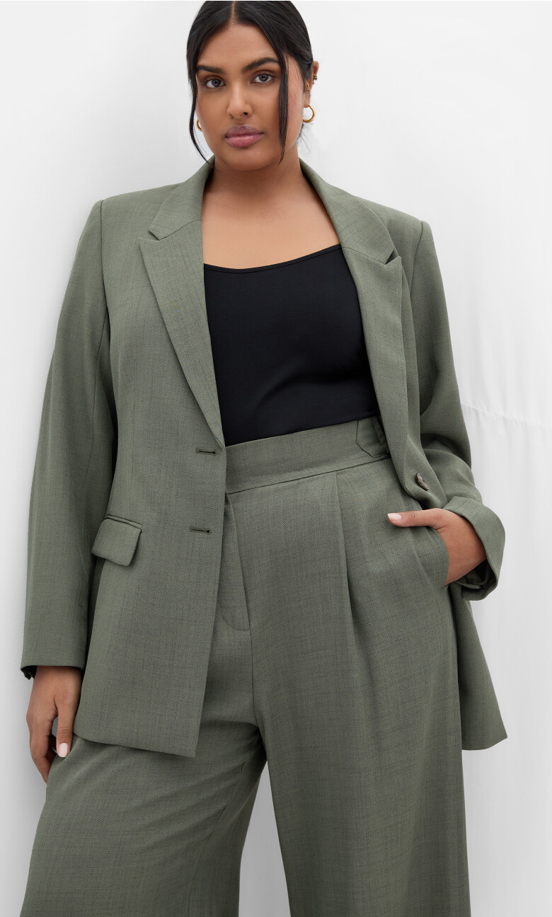 Plus Size Blakely Blazer - Olive