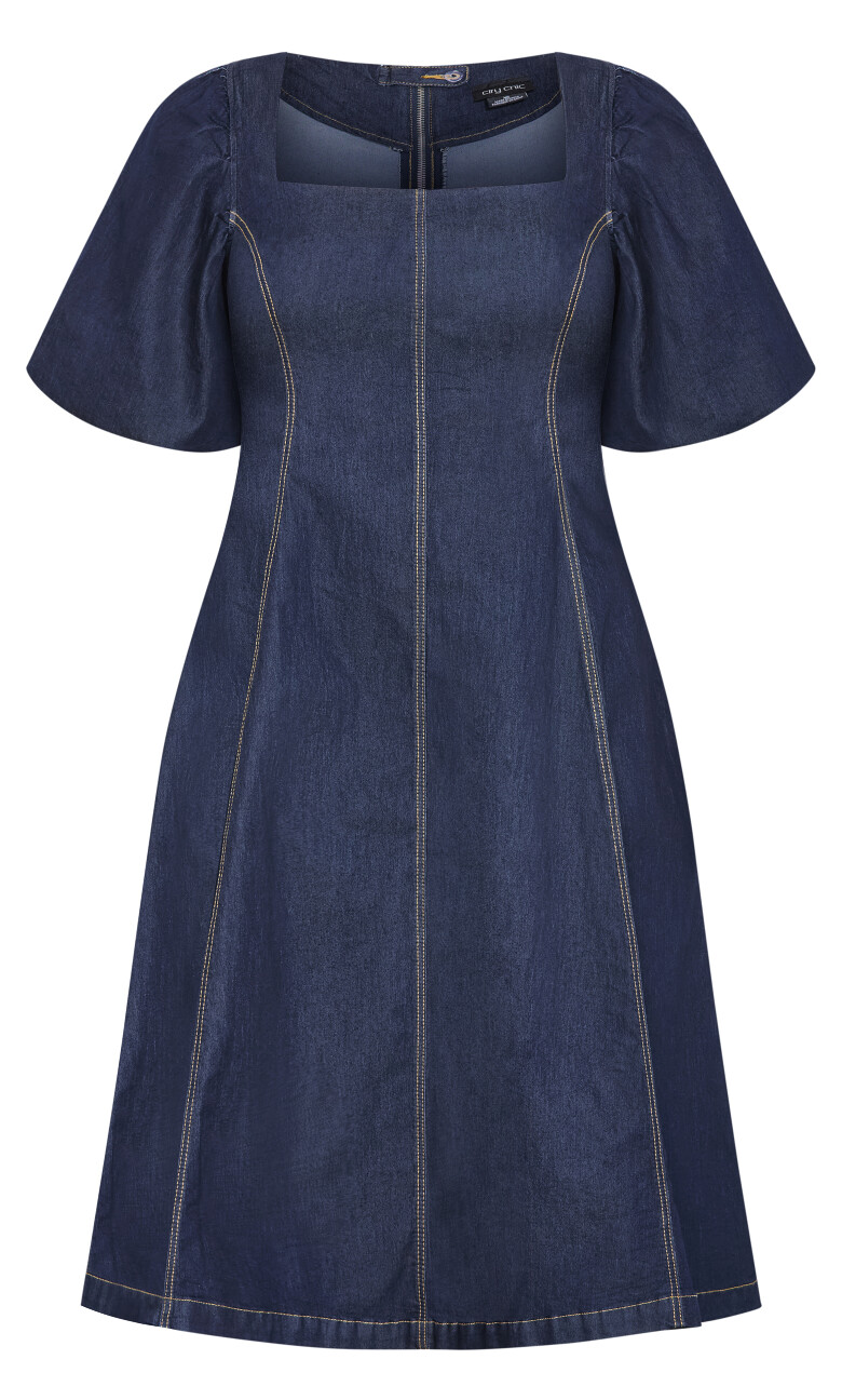 Rodeo Denim Midi Dress - dark wash