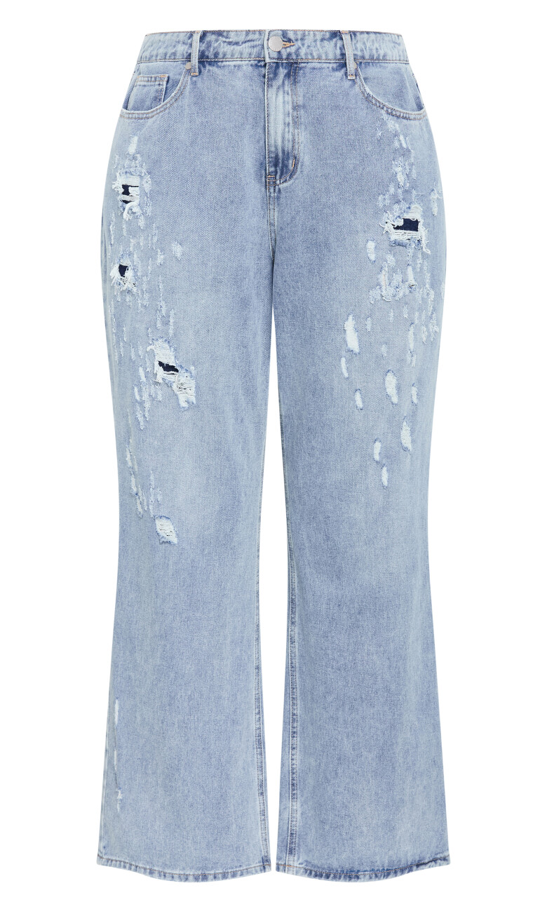 Harley Fit Rodeo Straight Leg Jean - light wash