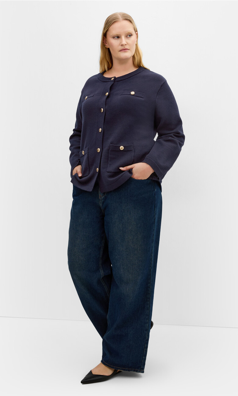 Plus Size Georgia Cardigan - navy