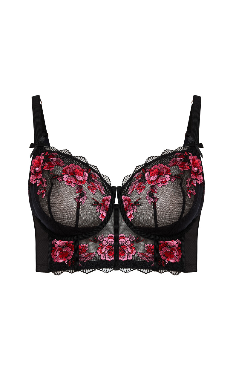 Flamenco Bustier - black pink