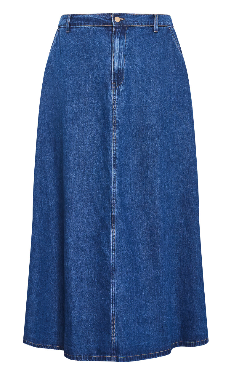 Karina Denim Skirt - mid wash
