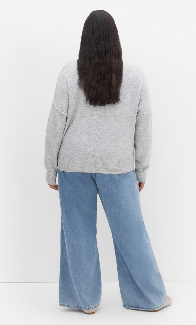 Lottie Knit Jumper - silver