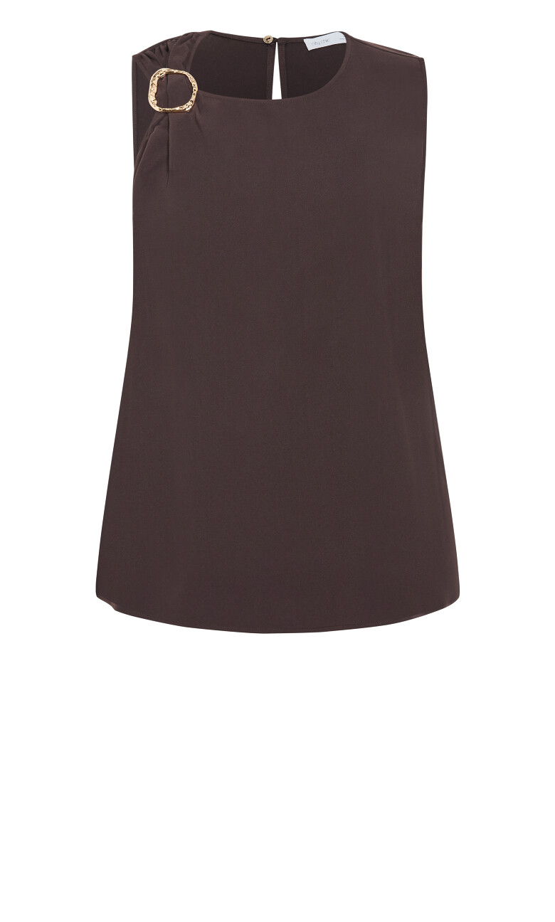 Kehlani Sleeveless Top - chocolate