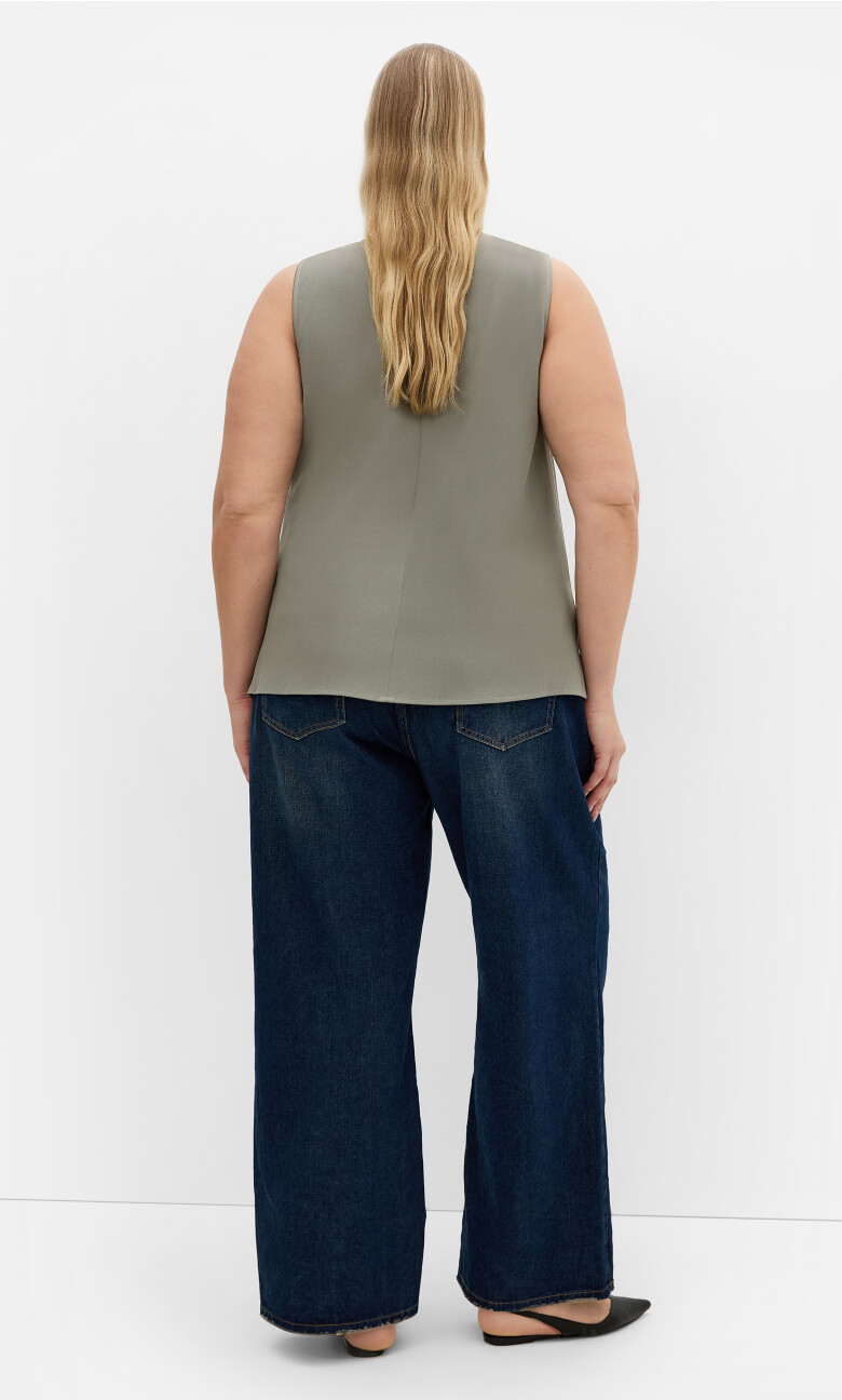 Kehlani Sleeveless Top - dark sage
