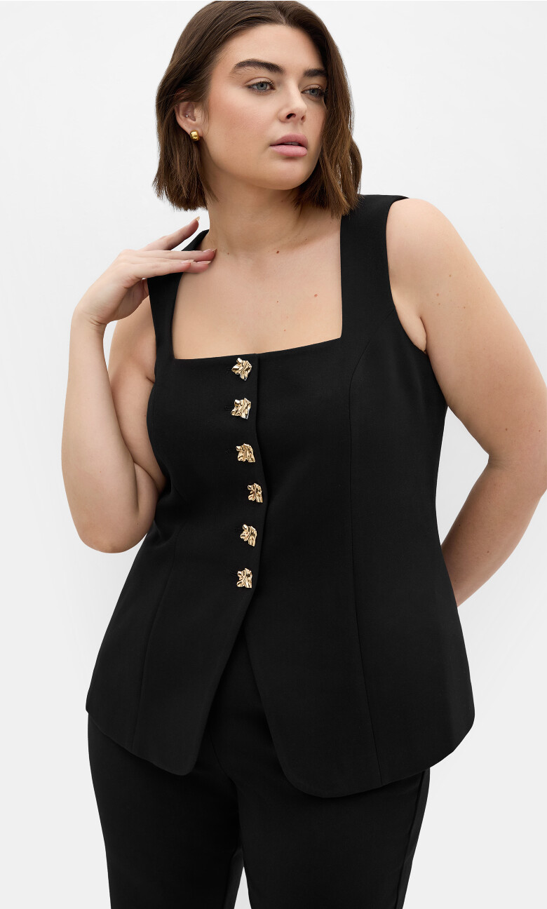 Plus Size VEST ALEXI - Black