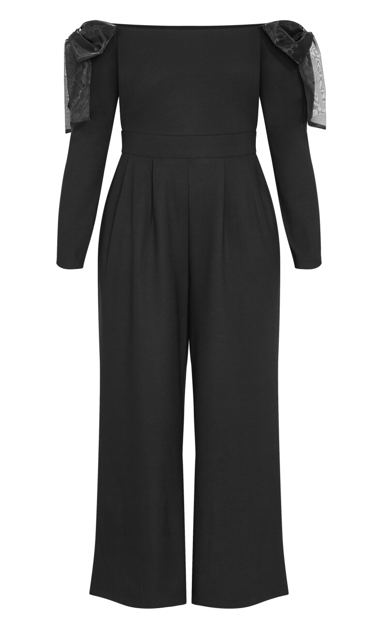 Stacie Off Shoulder Jumpsuit - black