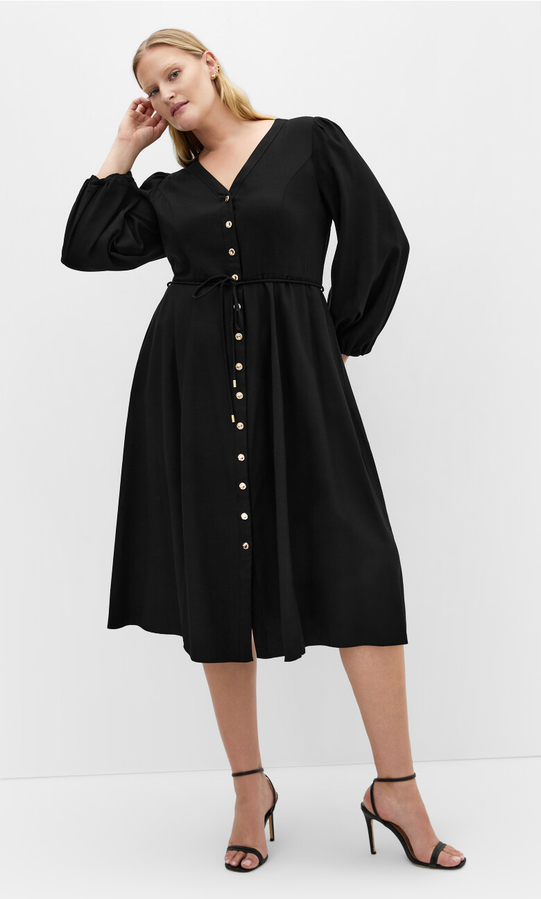 Kristina Midi Dress - black
