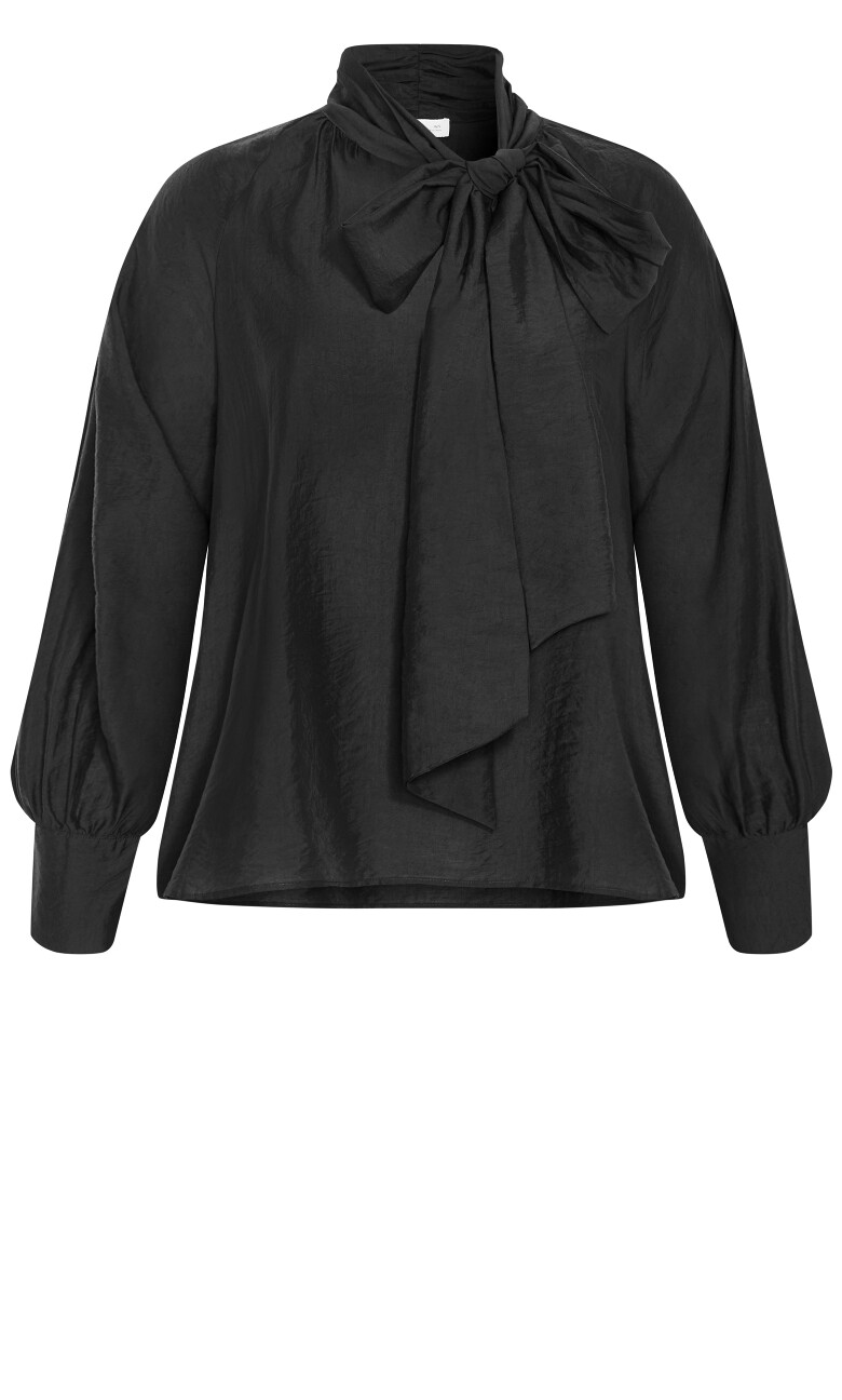 Kelsey Neck Tie Top - black