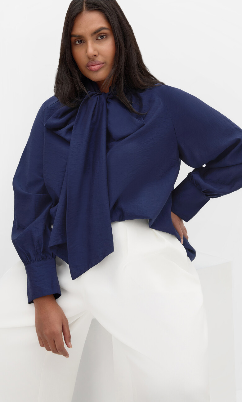 Plus Size TOP KELSEY - Navy