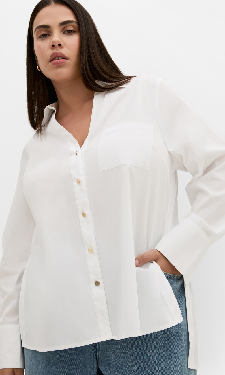 Plus Size SHIRT ELEVATED - White