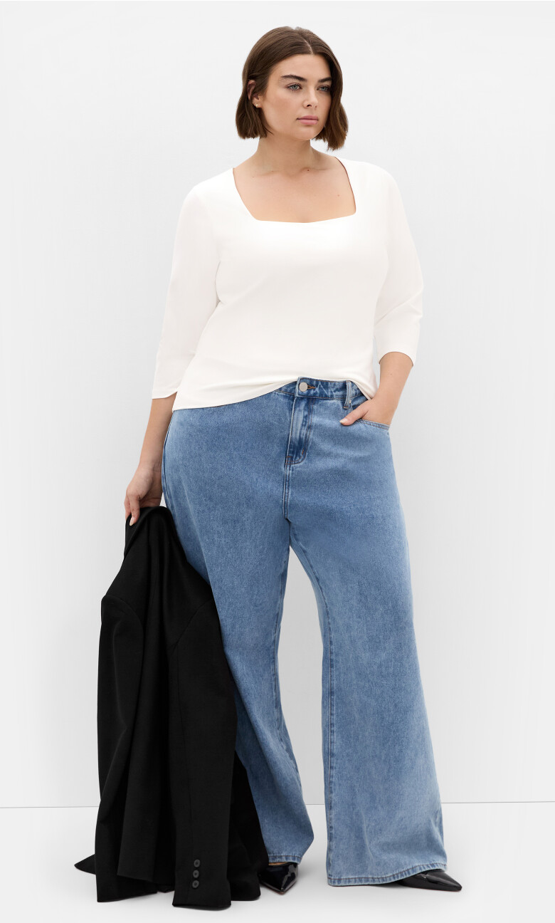 Anny Square Neck Top - ivory
