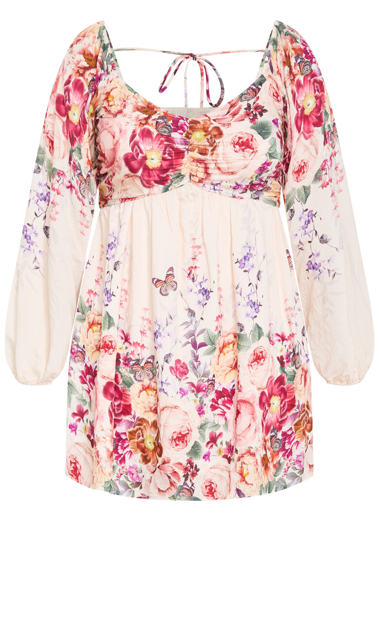 Eden Border Mini Dress - blush
