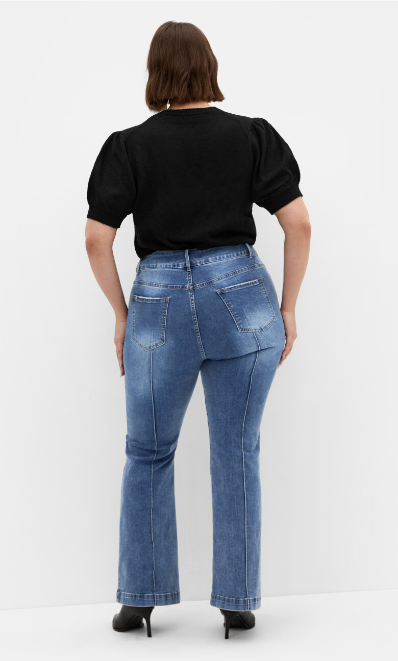 Harley Fit Alexis Flare Leg Jean - light wash