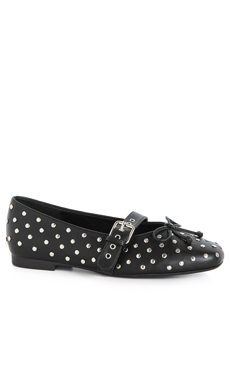 WIDE FIT Ellie Ballet Flat - black
