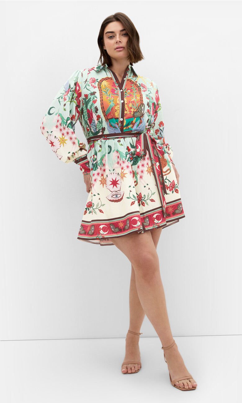 Plus Size DRESS EZRA MINI PRT - Hero Dreamscape
