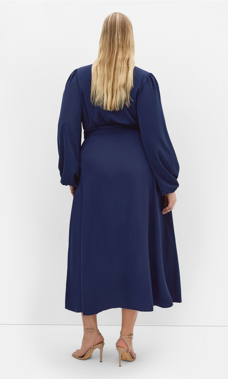 Ivanna V Neck Maxi Dress - navy