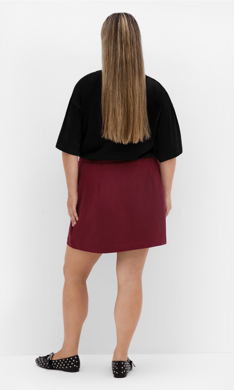 Alana Corduroy Mini Skirt - burgundy