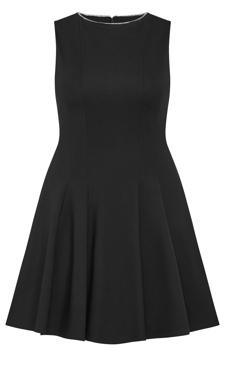 Mary Skater Mini Dress - black