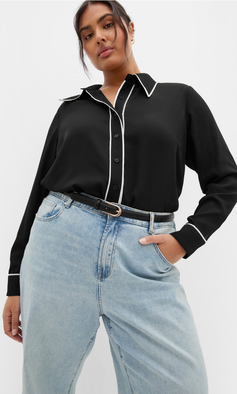 Plus Size Blakely Shirt - black