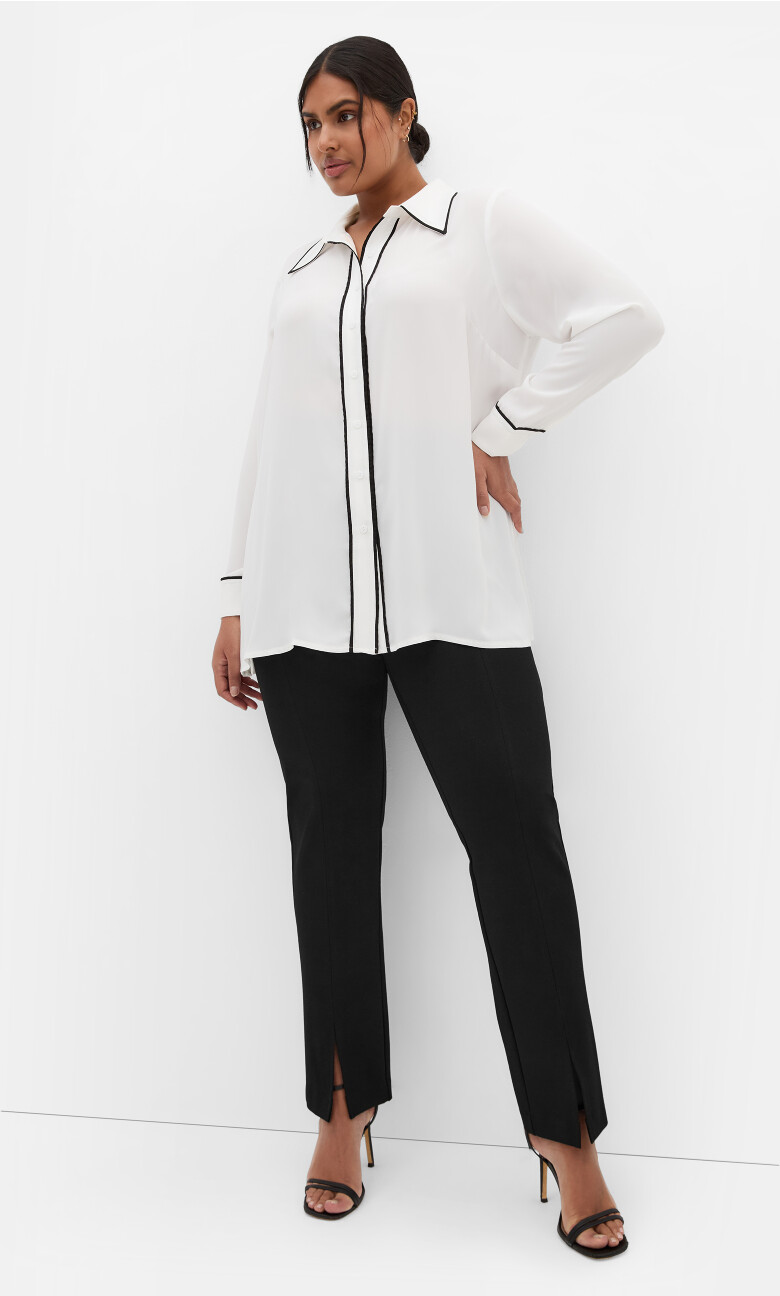 Plus Size Blakely Shirt - ivory