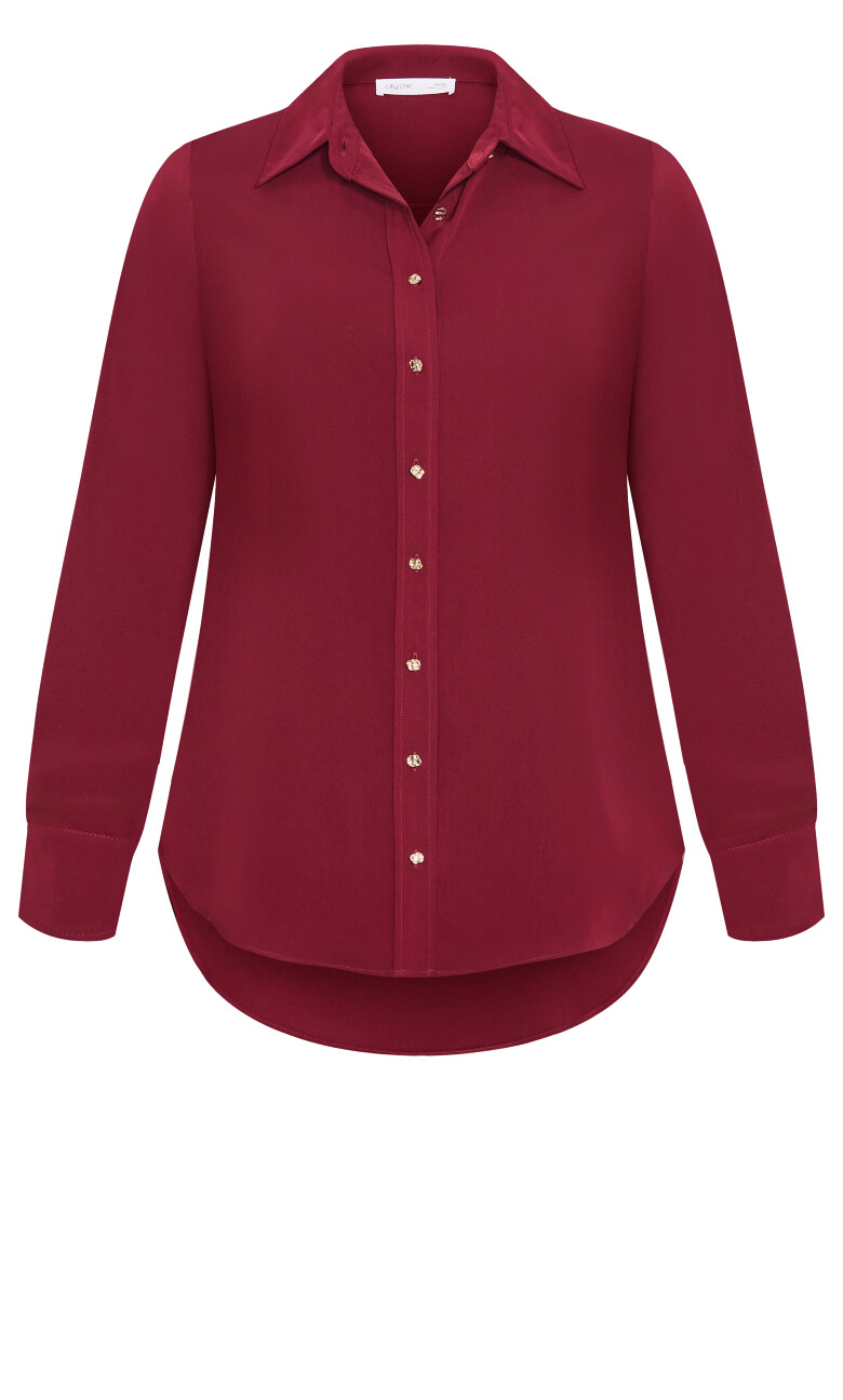 Raegan Shirt - burgundy
