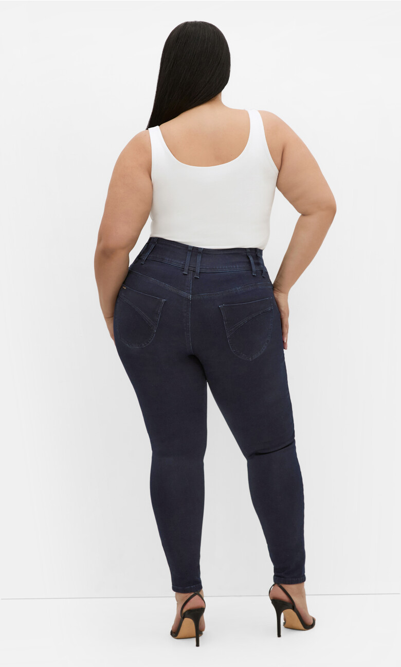 Harley Fit Skinny Petite Jean - dark wash
