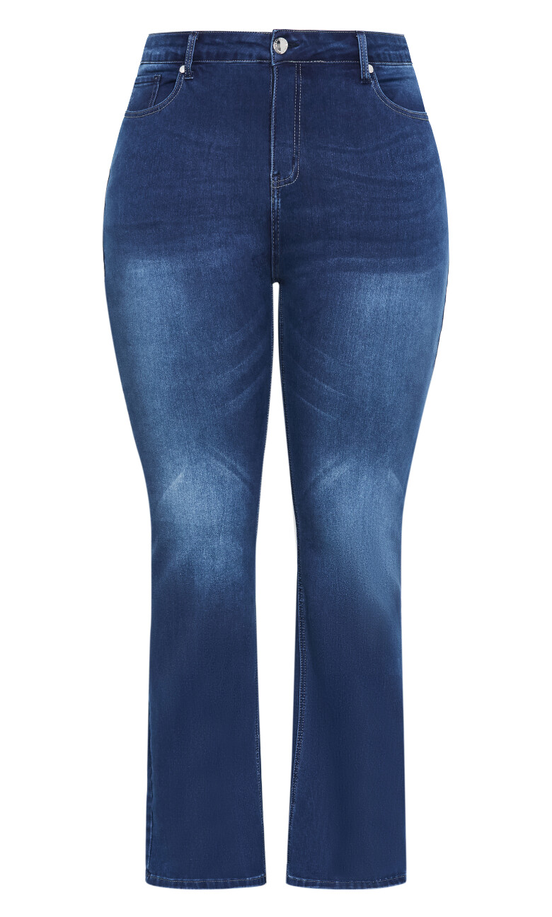 Harley Fit Bootleg Petite Jean - mid wash