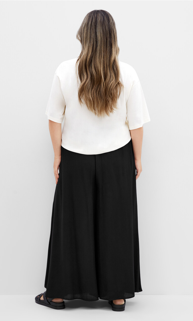 Elly Wide Leg Pant - black