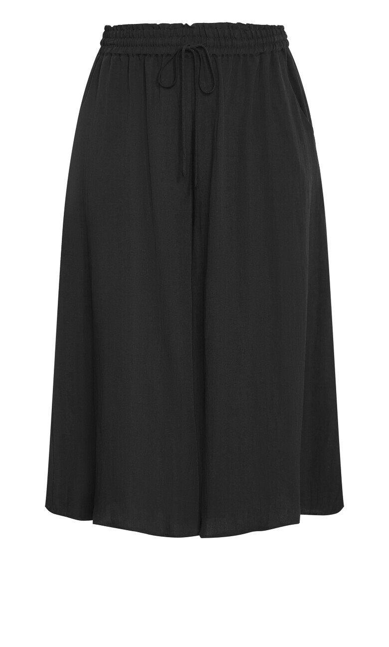 Elly Wide Leg Crop Pant - black
