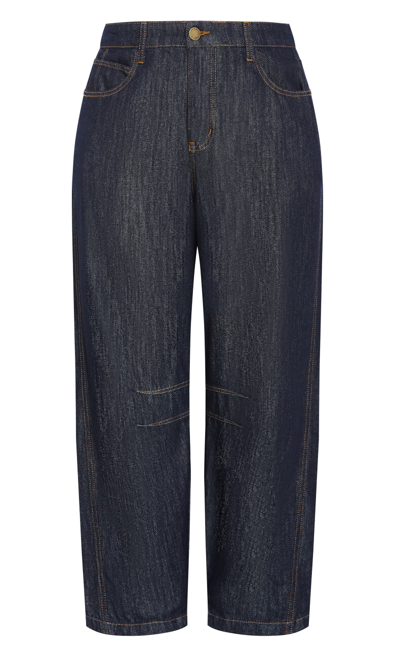 Harley Fit Monica Barrel Crop Jean - dark wash