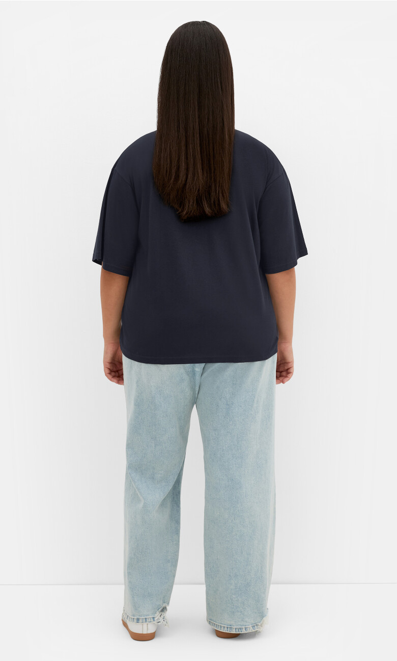 Soho Cotton Tee - navy