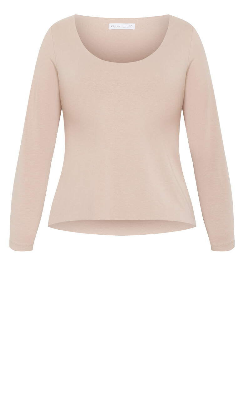 Liz Scoop Top - stone