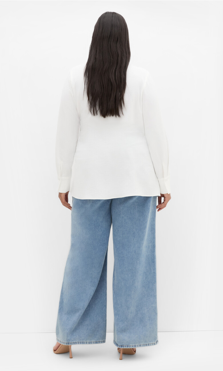 Telia Side Tie Shirt - ivory