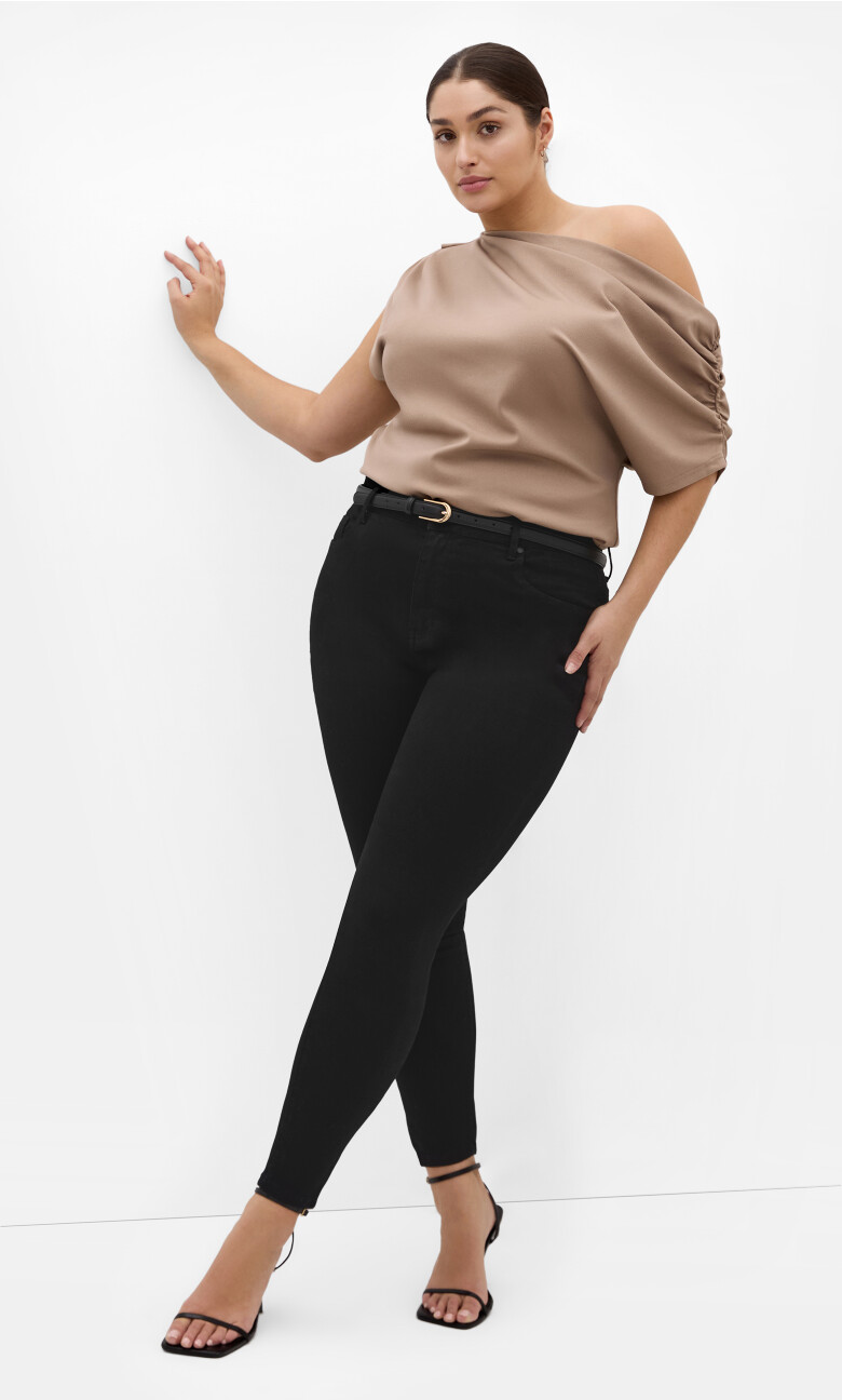 Plus Size Jean A Amara Sk - Black